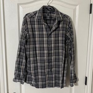 Claiborne Mens Button-up 16.5 34|35 Fitted Cotton